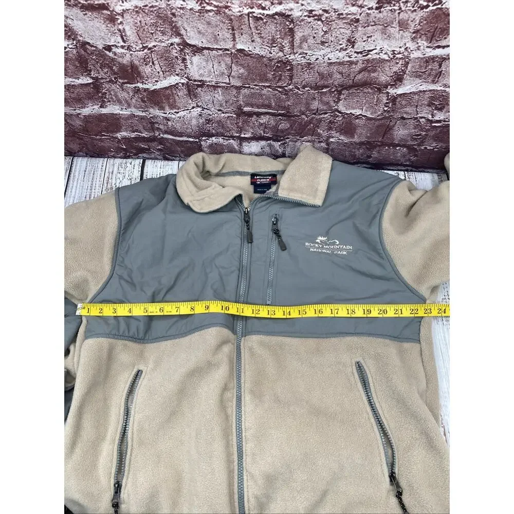 Landway Fleece Mens L Soft-Shell Jacket Fleece Lined Full Zip Rocky Mountain